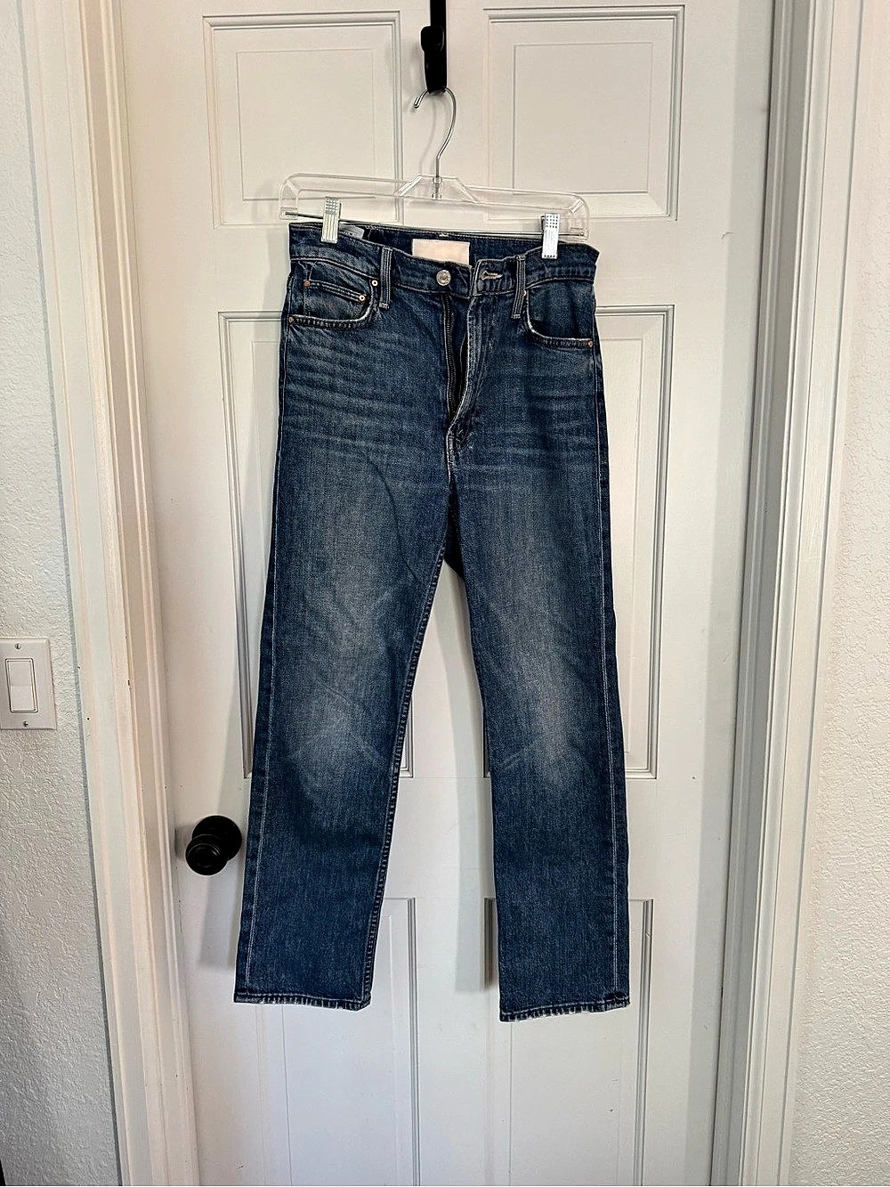 Mother Superior Straight Leg Jeans Blue Waist 26